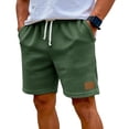 thumbnail image 7 of Nestiefly Mens Waffle Shorts Summer Casual Textured Knit Drawstring Elastic Waist Comfy Short with Pockets Beach Vacation Dark Green XL, 7 of 7