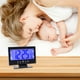 thumbnail image 5 of Reloj despertador electrónico, pantalla grande, control de voz inteligente, luz nocturna, alarma de fecha, alarma de temperatura, negro, 5 of 6