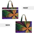 thumbnail image 2 of Kdxio Multicolored Beautiful Flower1 File Tote Document Bag Business Briefcase Bag Document Organizer Tote Briefcase for Letter A4 Files Business Teacher Office Bag, 2 of 8