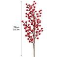 thumbnail image 2 of Dried Flowers Holly Fruit Long Branch For Christmas Tree Decoration Crafts Wedding Holiday Home Decoration Berry Stalks, 2 of 2