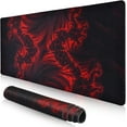 thumbnail image 1 of Red Flame Pattern Gaming Mouse Pad Large Mouse Pad 31.5x15.75 Inch, Long Big Mouse Mat, NonSlip Base, Extended Keyboard Mousepad, Perfect for Gamers, 1 of 6