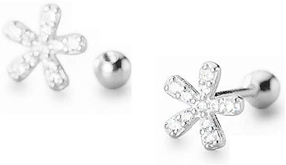 Hypoallergenic and Shiny CZ Crystal Stud Earring Stainless Steel Ear Stud Women 