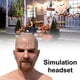 thumbnail image 3 of Peluca de abuelo de Halloween, máscara de anciano, cubierta para la cabeza, máscara de horror de cabeza de anciano calvo, 3 of 5