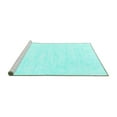 thumbnail image 2 of Ahgly Company Machine Washable Indoor Rectangle Abstract Turquoise Blue Contemporary Area Rugs, 6' x 9', 2 of 4