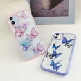 thumbnail image 4 of Popvcly Butterfly Bling Clear Case Compatible with iPhone 13, Glitter Case for Women Cute Slim Soft Slip Resistant Protective Phone Cover, Purple, 4 of 9