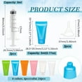 thumbnail image 2 of 24 Pcs 5ml Squeeze Tubes 6 Color Plastic Empty Lotion Tubes Refillable Soft Bottles Makeup Sample Bottles Travel Size Containers DIY, 2 of 6