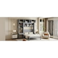 thumbnail image 5 of Queen Size Wall Murphy Bed with Top Cabinet,Shelves  and  Wardrobe, Space Saving Foldable Bed,Gray(old sku:N708S00022E), 5 of 20