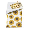 thumbnail image 2 of White Sunflower Duvet Cover and Pillowcase Set for Single Bedding, Bedroom Accessories for Kids Teens, 2 of 5