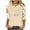 Khaki, variant on Easter Shirts for Women 3/4 Sleeve Bunny Vacation Plus Size Holiday Tops Festival Clothes Party Blouse S