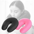 thumbnail image 3 of 2x Micro Bead Travel Pillow Memory Foam Neck Pillow Headrest for Airplane, 3 of 5
