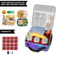 thumbnail image 5 of Purple and Blue Tie Dye Pattern Insulated Lunch Bag Teens,Lunch Box for Men Women for Work,Picnic or Travel,10.2x9.5x4.3 Inches,8 Can Capacity, 5 of 6