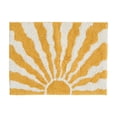thumbnail image 2 of Noble Linens Modern Pattern Cotton Bath Mat, 24 in x 17 in, Sunrise Yellow, 2 of 11