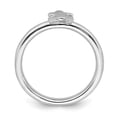 thumbnail image 2 of 925 Sterling Silver Stackable Exp. Rhodium-plated Awareness Puzzle Piece Ring Size: 5; for Adults and Teens; for Women and Men, 2 of 5