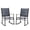 Set of 2 Gray, variant on Walsunny Outdoor Patio Chairs Set of 2 Rockers Metal Rocking Chairs Furniture for Porch Backyard Lawn Garden,Black