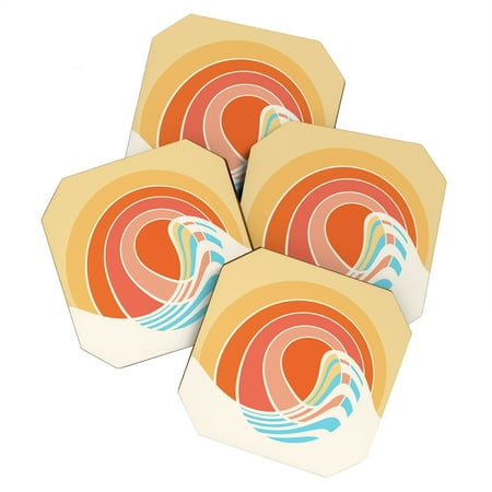 

Society6 Gale Switzer Sun Surf Set of 4 Coasters