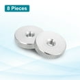 thumbnail image 3 of Uxcell M8x20x5.4mm Flat Knurled Thumb Nuts, 304 Stainless Steel Female Thread Type Flat Head Through Hole Hand Thumb Thin Nut Hand Tighten Thread Fasteners Adjust Lock Position, 8 Pcs, 3 of 6