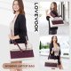 thumbnail image 2 of Bolsa para portátil LOVEVOOK para mujer, 15.6 pulgadas, piel impermeable, negra, 2 of 9