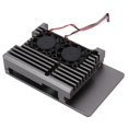 thumbnail image 2 of Aluminum Alloy Cooling Case Heat Dissipation Enclosure with Fan for Raspberry Pi 4 B ModelGrey, 2 of 5