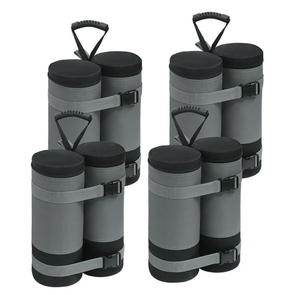 INTER HUT 6 PCS 270 lbs Extra Large Weight Bags for Pop up Canopy, 600D Heavy Duty Leg Weights Sand Bags, Gray