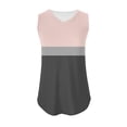thumbnail image 4 of aidice V Neck Tank Tops for Women Sleeveless Loose Tanks Color Blocked Summer Vacation Beach Tops, 4 of 5