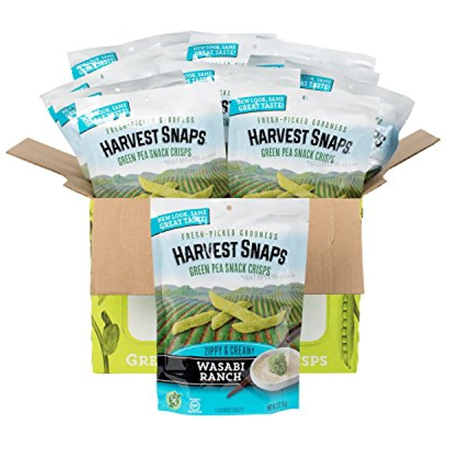 Harvest Snaps Snapea Crisps Lightly Salted - Pack of 3, 3.3 oz. ea.