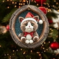 thumbnail image 6 of Loyerfyivos Christmas Tree Animal Pattern 2D Acrylic Ornament, Animal Christmas Ornament, Cat Decoration, Seasonal Decor for Christmas Tree, Ceiling, Christmas Decor Keepsake Gifts (E), 6 of 9