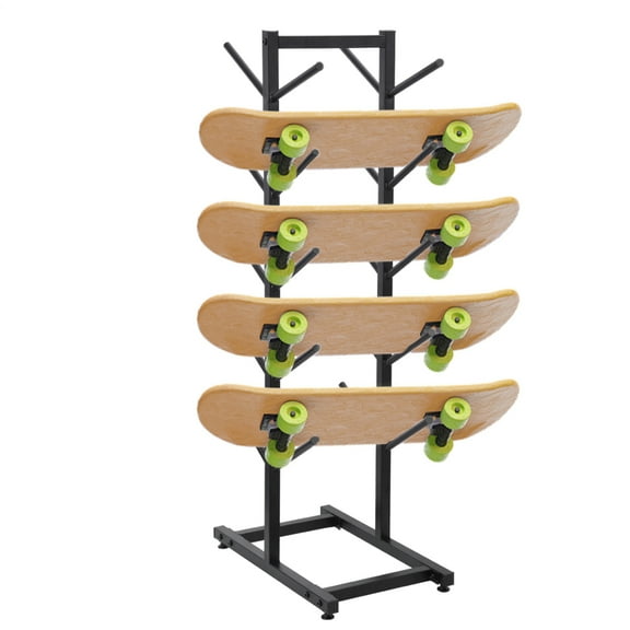 Skateboard Racks Floor Stand, 5-Tier Freestanding Skateboard Holder, Heavy-Duty Storage Organizer for Decks Longboards and Snowboards