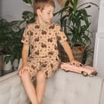 thumbnail image 4 of Balery Turkey And Autumn Leaves Conjunto de Pijama Infantil de Manga Corta con Estampado – Ropa de Dormir de Algodón Suave-XX-Large, 4 of 6