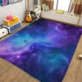 thumbnail image 3 of Living Room Area Rugs 2x3ft, Machine Washable Dream Galaxy Nebula Printed Rectangle Rug, Purple Non-slip Decoration Carpet, Soft Low Pile Floor Decorate Carpets for Bedroom, 3 of 7