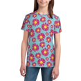 thumbnail image 3 of Wukai Daisies Flowers Youth Unisex Short Sleeve T-Shirt for Boys, Girls, Teens, and Kids-Medium, 3 of 7