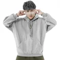 thumbnail image 4 of Sudadera con capucha sólida para hombre, sudadera con capucha holgada para hombre, sudadera con capucha, estética simple, nueva, ofertas de ropa de lujo barata, una pieza Emo, 4 of 5