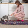 thumbnail image 3 of Purple Boho Tribal Floral and Mandalas Pattern Kitchen Rugs Sets Of 2,Anti Fatigue Kitchen Mat Rugs Non Slip Washable,Decorative Kitchen Floor Mats for Kitchen,Sink,Laundry,17"x30"+17"x47", 3 of 7