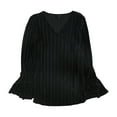 thumbnail image 2 of Alfani Womens Velvet Pullover Blouse, Black, Medium, 2 of 2