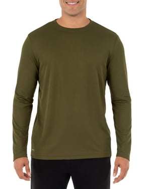 Athletic Works Men's Active Quick Dry Performance Long Sleeve Tee Shirt
