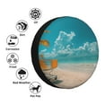 thumbnail image 4 of Naloa Shopping Cart On Tropical Beach PVC Leather Spare Tire Wheel Cover Spare Tire Cover, for Car Truck SUV Camper Trailer Universal Fit(14-17in)-16 inch, 4 of 6