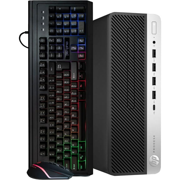 Restored Blair Tech HP ProDesk 600 G4 Desktop PC, Intel Hexa Core i5-8500 3.00GHz, 16GB DDR4 RAM, 1TB SSD, RGB Periphio Keyboard & Mouse, WiFi, Bluetooth, Windows 11 Pro, Home Computer (Refurbished)