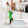 thumbnail image 2 of FGY Broom and Dustpan Set with Extended Handle for Indoor and Pet - Green, 2 of 9