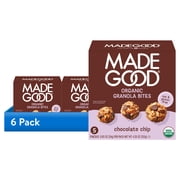 (6 pack) MadeGood Chocolate Chip Granola Bites, 5 Pack Count, 0.85 oz Each