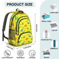 thumbnail image 5 of Dinosaur and Geometric Yellow Pattern Cute School Backpack Bag with Padded Back and Adjustable Shoulder Straps 16.9 X 12.6 X 5.9 Inches, 5 of 5