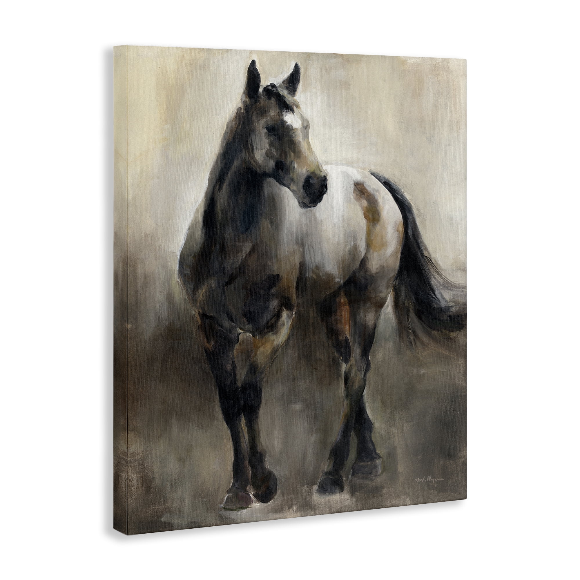 Stupell Industries Copper & Nickel Horse Animals Painting Wrapped Canvas Art Print Wall Art, 30 x 40