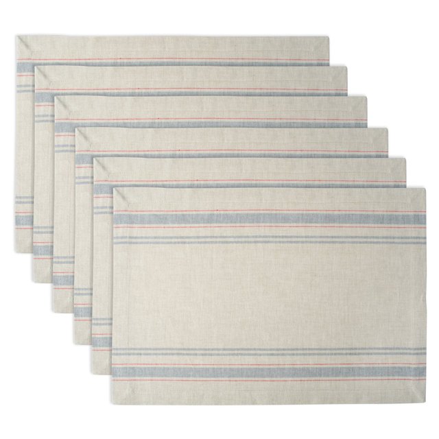 Set de Manteles Individuales DII Rayas Francesas 33x48 cm 6 Piezas Taupe