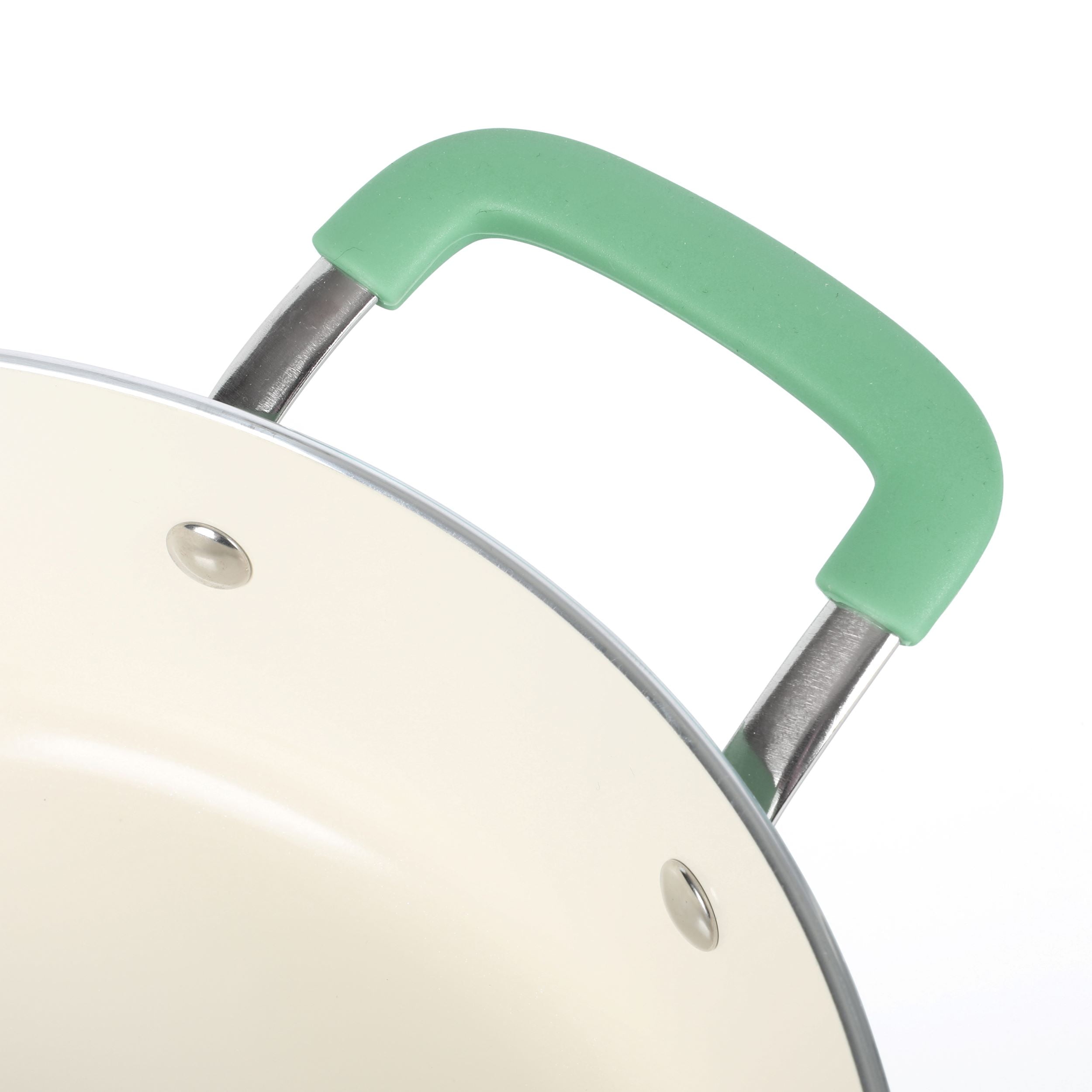 Martha Stewart Kitchen 4.5 Quart Nonstick Ceramic Saute Fry Pan with Lid