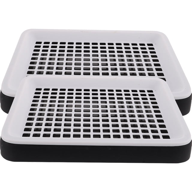 WORGEOUS Caja de arena de conejo de 2 piezas Bandeja para mascotas pequeñas para mascotas para animales pequeños cuadrados de arena de conejito