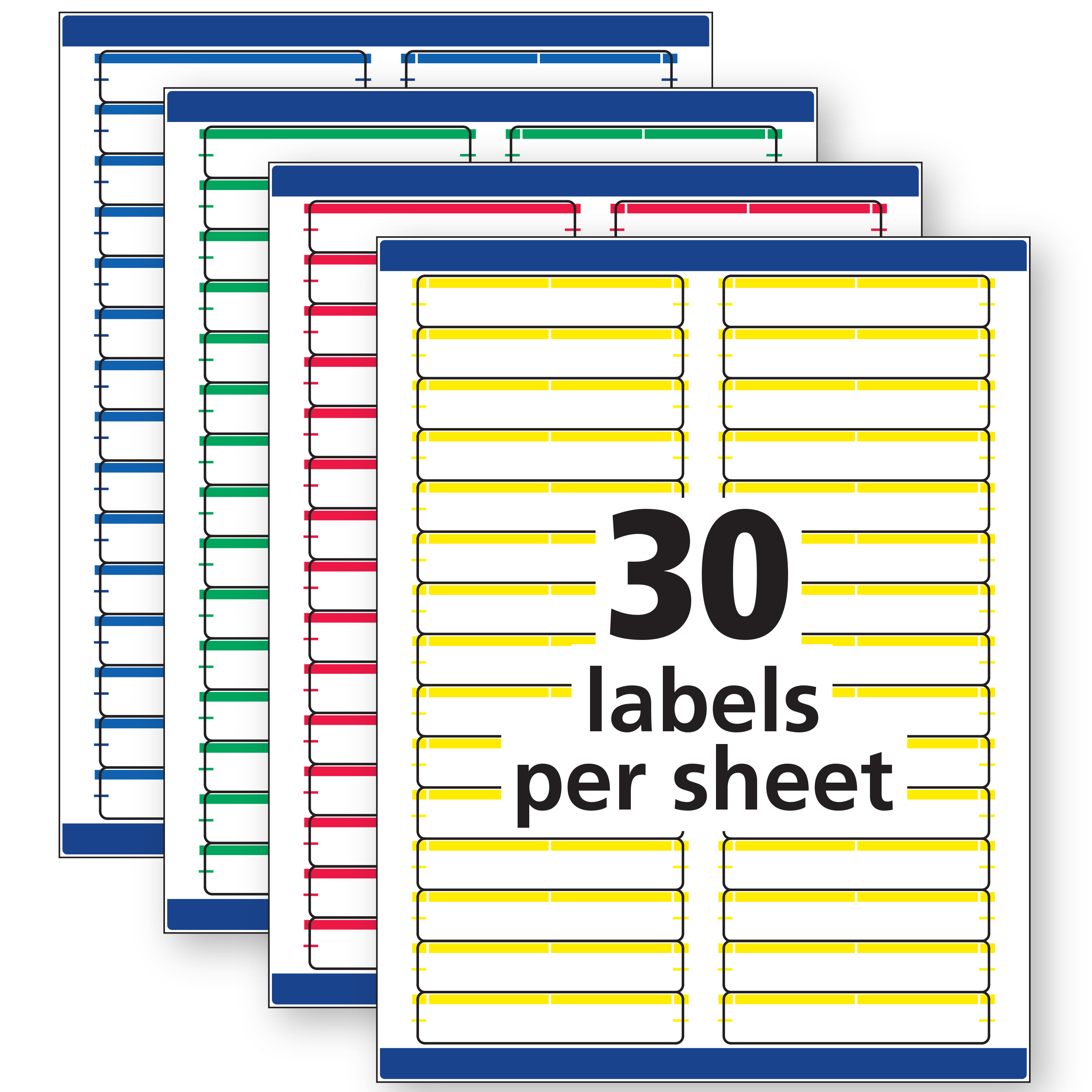 Avery File Folder Labels, 2/3" x 3-7/16", Removable (6466) - image 4 of 8