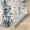 thumbnail image 3 of 5' X 7' Beige Cream Blue And Gray Abstract Stain Resistant Area Rug, 3 of 8