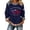Dark Blue, variant on CHENge 250TH Anniversary USA Shirt Women Patriotic Crewneck Long Sleeve Sweatshirts USA Flag American Pullover 1776-2026 Sweater