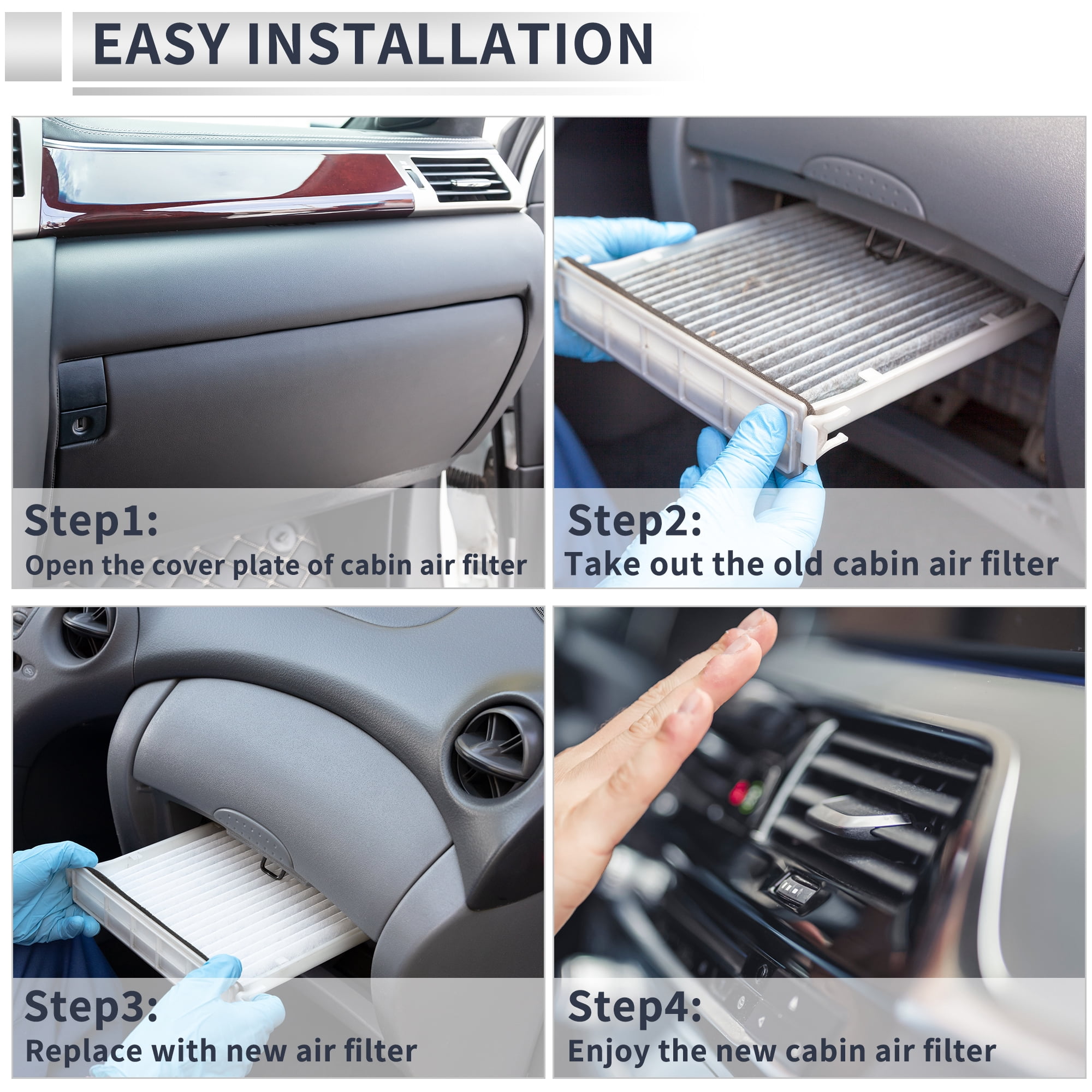 Unique Bargains Engine Cabin Air Filter Combo Set for Honda Civic 1.8L 2006-2011