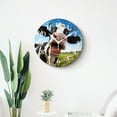 thumbnail image 4 of Quality Quartz Silent Non-Ticking Wall Clock Battery Operated Round Easy to Read clock for Home-Funny Cow On Pasture(10inch), 4 of 4