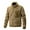 Brown, variant on Jgppe Mens Fleece Jackets Basic Full Zip Stand Collar Warm Windproof Lightweight Winter Fall Coat