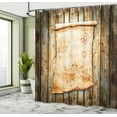 thumbnail image 5 of Ambesonne Pirate Shower Curtain, Map on Grunge Timber, 69"Wx75"L, Cream Brown, 5 of 5